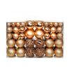vidaXL 100-tlg. Weihnachtskugel-Set 3/4/6 cm Ros&eacute;gold