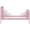 vidaXL Ausziehbett Rosa Metall 80x130/200 cm