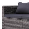 vidaXL 10-tlg. Garten-Lounge-Set mit Kissen Poly Rattan Grau