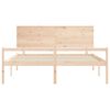 vidaXL Seniorenbett mit Kopfteil 200x200 cm Massivholz