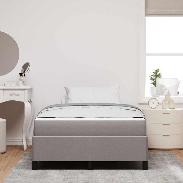vidaXL Boxspringbett Taupe 120 x 190 cm Stoff