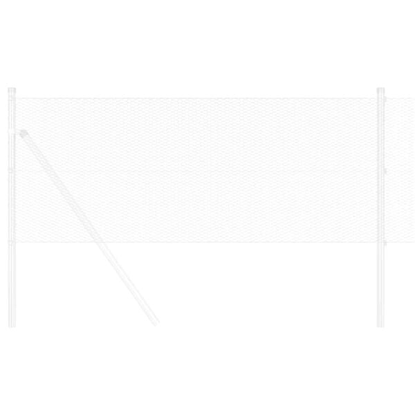 vidaXL Hexagonzaun Silber 0,8 x 50 m Verzinkter Stahl