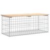 vidaXL Gartenbank aus Gabionen 103x44x42 cm Massivholz Kiefer