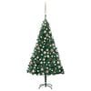 vidaXL K&uuml;nstlicher Weihnachtsbaum mit Beleuchtung & Kugeln Gr&uuml;n 120 cm