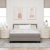 vidaXL Boxspringbett mit Matratze Taupe 140 x 190 cm Stoff