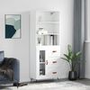 vidaXL Highboard Wei&szlig; 69,5x34x180 cm Holzwerkstoff
