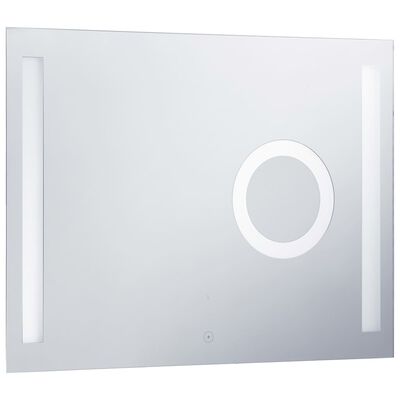 vidaXL Badezimmer-Wandspiegel mit LED und Touch-Sensor 80 x 60 cm