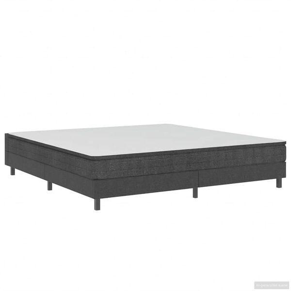 vidaXL Boxspring-Bettgestell Grau Stoff 180x200 cm