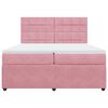vidaXL Boxspringbett mit Matratze Rosa 200x200 cm Samt