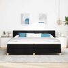vidaXL Boxspringbett mit Matratze Schwarz 200 x 200 cm Polyester