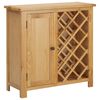 vidaXL Weinschrank f&uuml;r 11 Flaschen 80 x 32 x 80 cm Eiche Massivholz