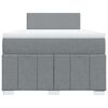 vidaXL Boxspringbett mit Matratze Hellgrau 120x190 cm Stoff