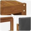 vidaXL M&ouml;belsets mit Kissen 5 pcs Natur und Anthrazit Holzwerkstoff