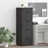 vidaXL Aktenschrank Schwarz 45,5 x 42 x 139 cm Kaltgewalzter Stahl