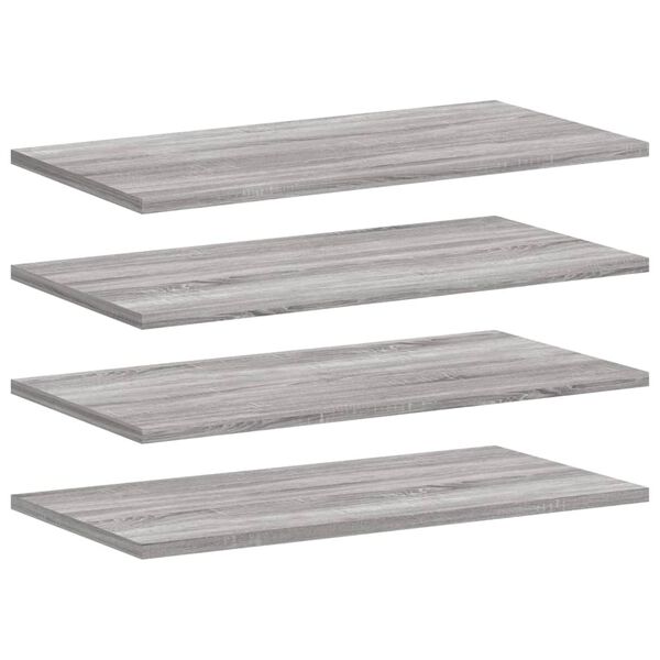 vidaXL Wandregale 4 Stk. Grau Sonoma 60x20x1,5 cm Holzwerkstoff