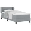 vidaXL Boxspringbett mit Kopfteil Hellgrau 90 x 190 cm Stoff