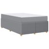 vidaXL Bettrahmen mit Matratze Hellgrau 120 x 190 cm Stoff