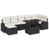vidaXL Gartensofa-set 8 stk. Schwarz Poly-Rattan