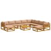 vidaXL Sofa-Set 11 stk. Natur Massivholz Akazie