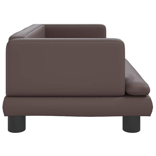 vidaXL Hundebett Braun 80x45x30 cm Kunstleder