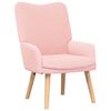 vidaXL Sessel Rosa 63 x 67 x 94 cm Schafstoff und Sperrholz