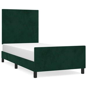 vidaXL Bettgestell ohne Matratze Dunkelgr&uuml;n 80x200 cm Samt