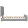 vidaXL Bettgestell mit Kopfteil Hellgrau 180 x 200 cm Stoff
