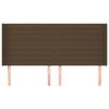vidaXL Kopfteil mit Ohren Dunkelbraun 183x16x118/128 cm Stoff