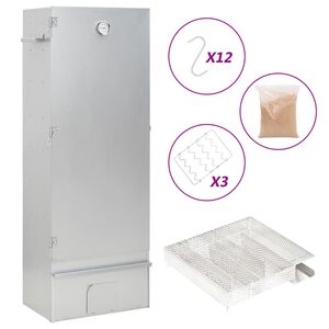vidaXL R&auml;ucherofen mit Kaltrauchgenerator Verzinkter Stahl
