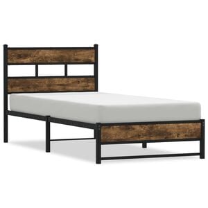 vidaXL Metallbett ohne Matratze R&auml;uchereiche 75x190 cm