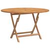 vidaXL Gartentisch Klappbar &Oslash; 110x75 cm Massivholz Teak