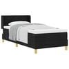 vidaXL Boxspringbett mit Kopfteil Schwarz 200 x 100 cm Stoff