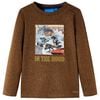 Kinder-Langarmshirt Cognac Melange 92