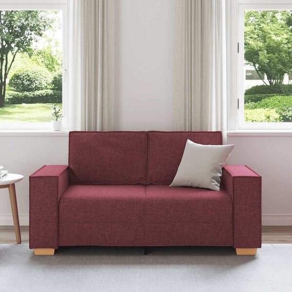 vidaXL 2-Sitzer Sofa Weinrot 160x78x84 cm Stoff