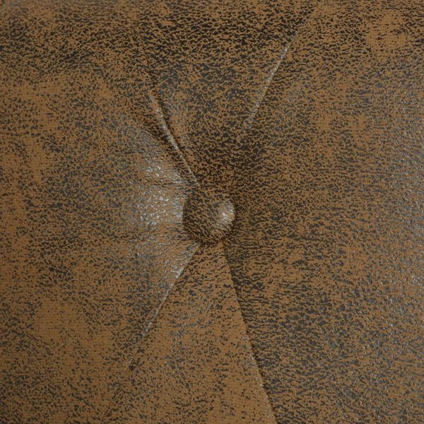 vidaXL Chesterfield-Sofa 2-Sitzer Braun Kunstleder