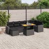 vidaXL 8-tlg. Garten-Sofagarnitur mit Kissen Beige Poly Rattan