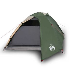 vidaXL Kuppel-Campingzelt 3 Personen Gr&uuml;n Wasserdicht