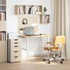 vidaXL Schreibtischplatte Unbehandelt 100x50x2,5 cm Massivholz Eiche