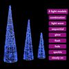 vidaXL Weihnachtsbaum mit 90 LEDs 3 pcs Blau 20 x 20 x 80 cm Acryl