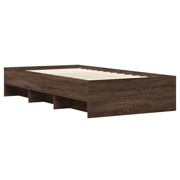 vidaXL Bettgestell ohne Matratze Braun Eiche 90x200 cm Holzwerkstoff