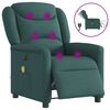 vidaXL Massagesessel Elektrisch Dunkelgr&uuml;n Stoff