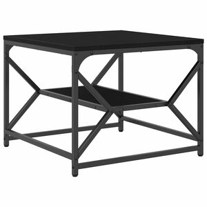 vidaXL Couchtisch Schwarz Eichen-Optik 51 x 50 x 40 cm