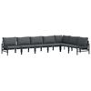 vidaXL Gartensofa-set 7 stk. Schwarz Stahl