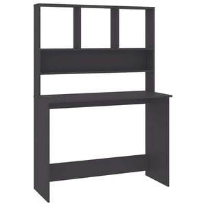 vidaXL Schreibtisch mit Regalen Grau 110x45x157 cm Holzwerkstoff