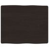 vidaXL Tischplatte 60x50x(2-6) cm Massivholz Behandelt Baumkante