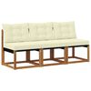 vidaXL 3 stk. Outdoor Mittelsofa Massivholz Akazie und Textilene Stoff