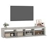 vidaXL TV-Schrank mit LED-Leuchten Betongrau 210x35x40 cm