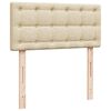 vidaXL Ottoman-Bett mit Matratze & LEDs Creme 90x190 cm Stoff