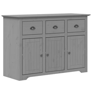 vidaXL Sideboard BODO Grau 115,5x44x80 cm Massivholz Kiefer