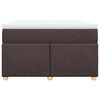 vidaXL Boxspringbett mit Matratze Dunkelbraun 120x200 cm Stoff